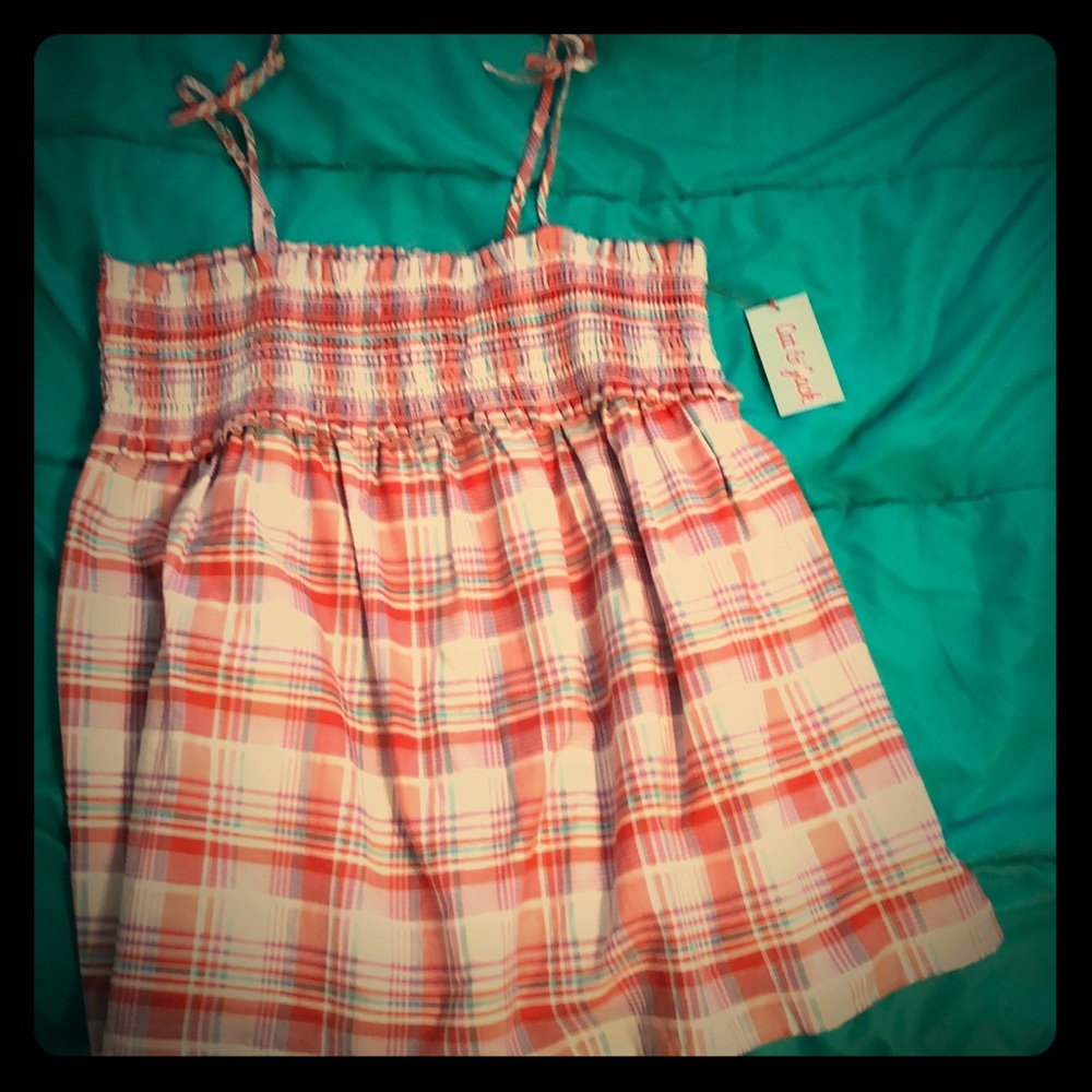 Girls spaghetti strap adjustable halter